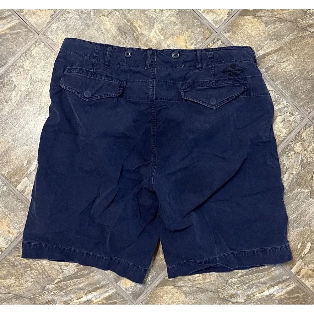 Polo Ralph Lauren Cargo Shorts Mens 36 Navy Blue Good Surplus Fit Military Style